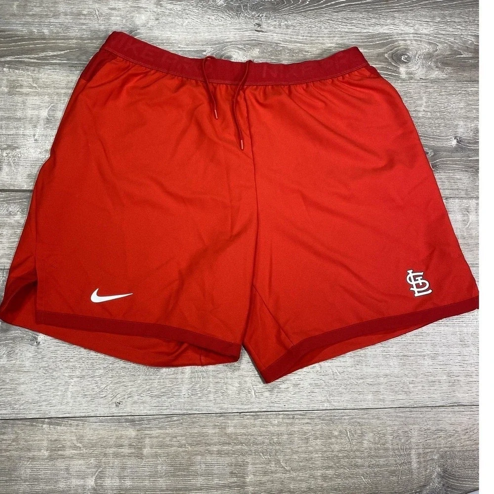 St. Louis Cardinals Shorts Mens 3XL Red MLB Baseball Nike Dri Fit Authentic